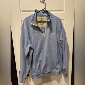 Cutter & Buck Blue Quarter Zip Pullover with Yellow Embroidery